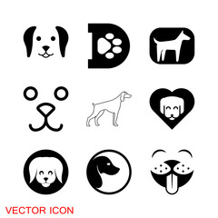 Dog icon. Vector element for your design