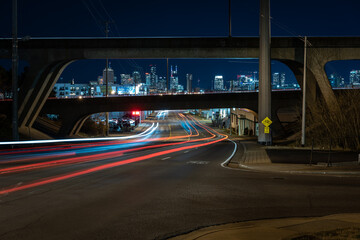 Nashville Skyline from Charlotte Pike with overpass in foreground. © VonRphoto