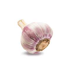 Garlic isolated on white background with clipping path