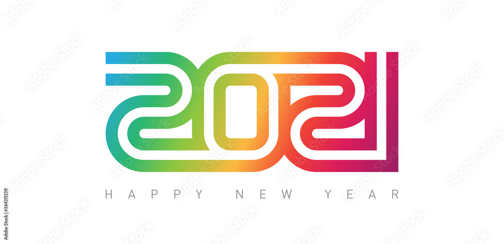 Fototapete happy new year 2021. brochure or calendar cover design template. cover of business diary for 2021 wi