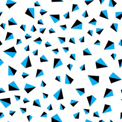 Light BLUE vector seamless, isometric background with triangles. Illustration with set of colorful triangles. Design for wallpaper, fabric makers.