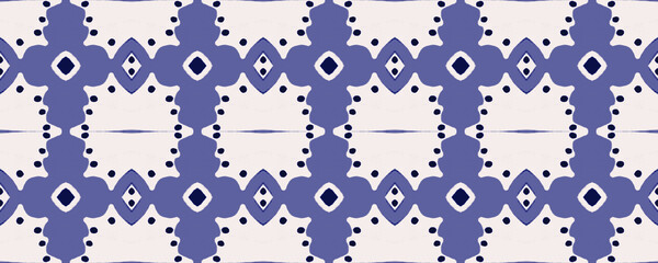 Ethnic Carpet. Boho Native Floor Tile. Flower Simple pattern. Seamless Border.