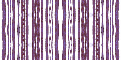 Watercolor Striped Pattern. Geometry Organic Pattern. Indigo Stripes on white background.