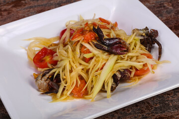 Green mango salad with seafood