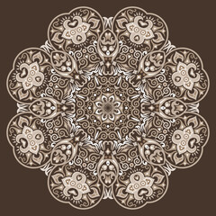 Vector ethnic abstract flower illustration
