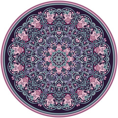 Vector ethnic abstract flower illustration