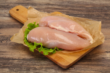 Raw chicken breast ready for cooking