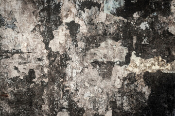 Fototapeta premium old cracked bulletin board wall with rests of paper