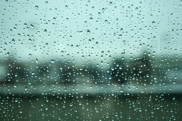rain water drops in a window