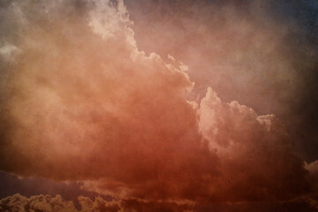 vintage sky with clouds