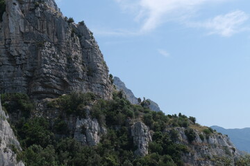 Fototapeta na wymiar Amalfi Coast approaching Positano from the south