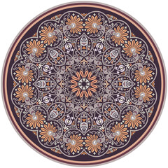Vector ethnic abstract flower illustration