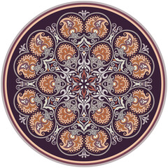 Vector ethnic abstract flower illustration