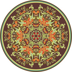 Vector ethnic abstract flower illustration