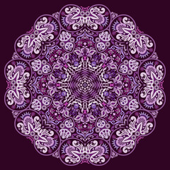 Vector ethnic abstract flower illustration