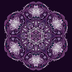 Vector ethnic abstract flower illustration