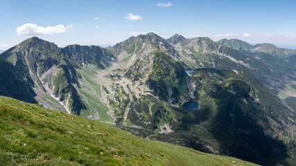 Obraz premium mountain panorama view from Volovec in Slovakia (Rohacske tarn)