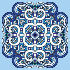 Vector ornamental snowflake illustration