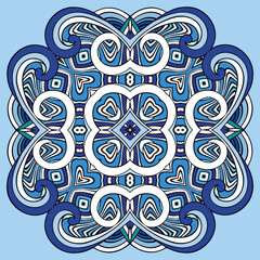 Vector ornamental snowflake illustration