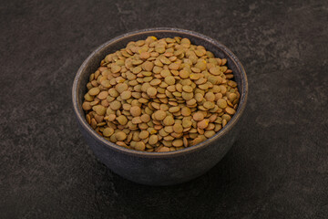 Vegan cuisine - Dry lentil heap