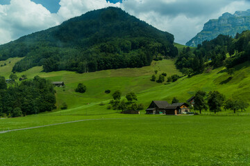 Fototapeta na wymiar Engelberg village in Switzerland, Europe