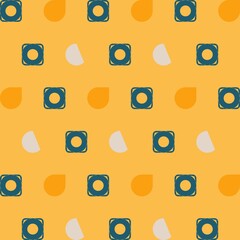 seamless cheese pattern with orange background