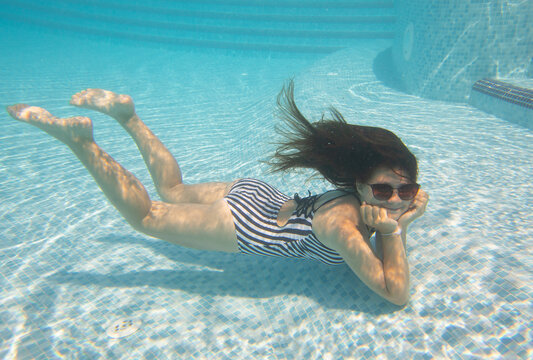 girl  in swimming pool