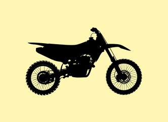 Sport fast motocross bike model Vector icon