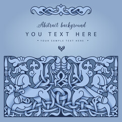 Ethnic ornamental vintage frame.