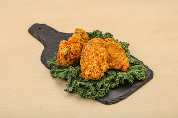 Hot fried crispy chicken wings