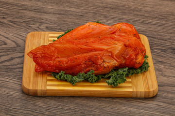 Smoked chicken breast with spices
