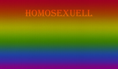 Hintergrund mit Regenbogenfarben mit Schrift