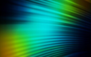 Dark Blue, Yellow vector template with curved lines. Colorful abstract illustration with gradient lines. A completely new design for your business.