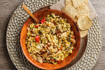 Overview of a mexican traditional plate called 