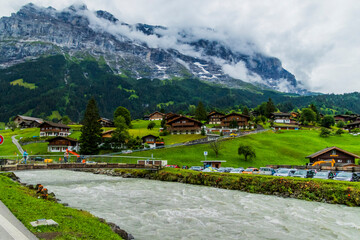 The place called Grindelwald in Switzerland