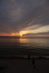 sunset on the beach