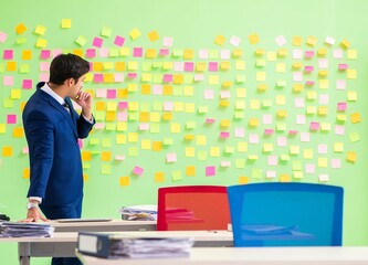 Businessman with many conflicting priorities