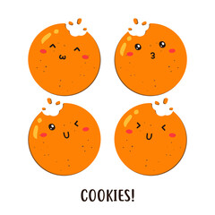 cute happy cookie vector design