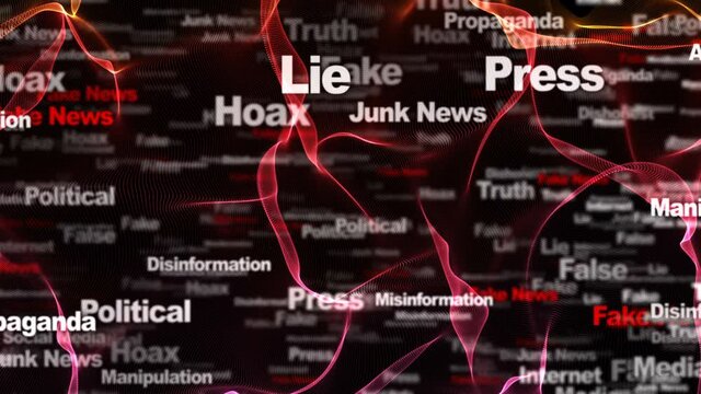 Fake News Keywords Animation, Background, Loop, 4k
