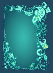 Vector abstract ornamental nature vintage border