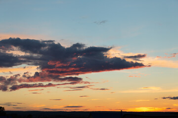 Fototapeta premium sunset over the city