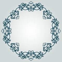 Vector ornamental nature vintage frame