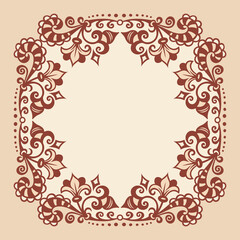 Vector ornamental nature vintage frame