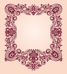 Vector ornamental nature vintage border