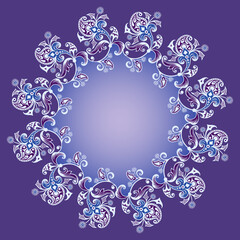 Vector ornamental nature vintage round border