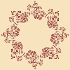 Vector ornamental nature vintage border