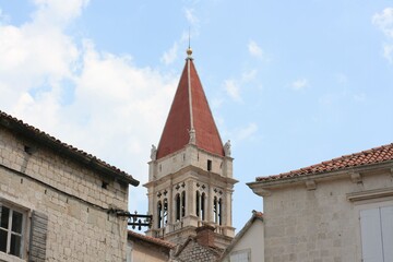 Fototapeta na wymiar tower of the church in Primosten, Croatia