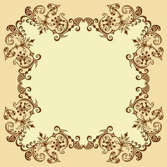 Vector ornamental nature vintage border