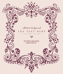 Vector ornamental nature vintage border