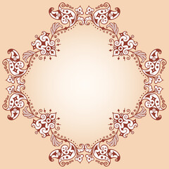 Vector ornamental nature vintage border